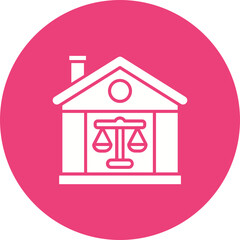 Property Multicolor Circle Glyph Inverted Icon