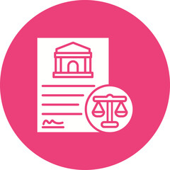 Legislation Multicolor Circle Glyph Inverted Icon