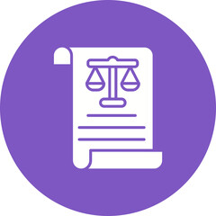 Scroll Multicolor Circle Glyph Inverted Icon