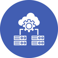 Data Management Multicolor Circle Glyph Inverted Icon