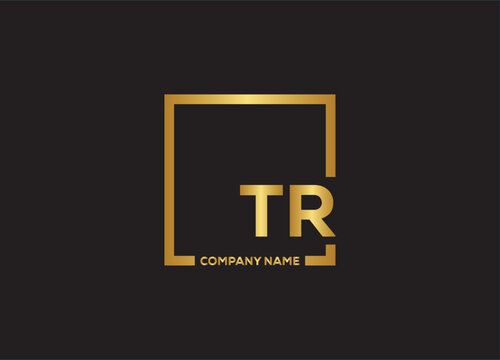 Initial Letter TR Logo or Icon Design Vector Image Template