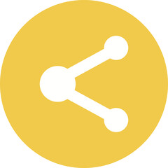 Share Multicolor Circle Glyph Inverted Icon