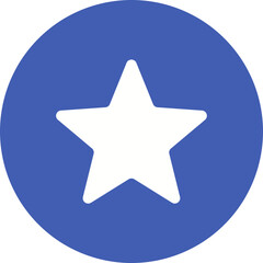 Star Multicolor Circle Glyph Inverted Icon