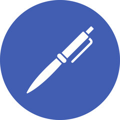 Pen Multicolor Circle Glyph Inverted Icon