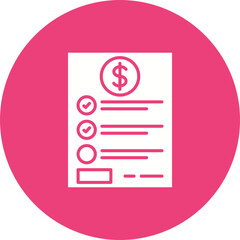 Price List Multicolor Circle Glyph Inverted Icon