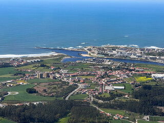 Vue aérienne de la ville Póvoa de Varzim, vila do Condo, Portugal