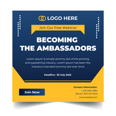 Ambassadors Social Media Instagram Post Template Design