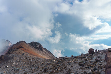 Panoramic view of Pico de Orizaba volcano in Mexico