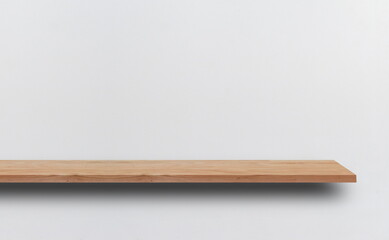wooden shelf on the wall