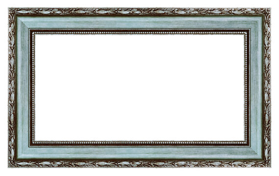 Old vintage silver frame isolated on a white background