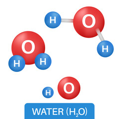 H2O is the chemical formula for water.