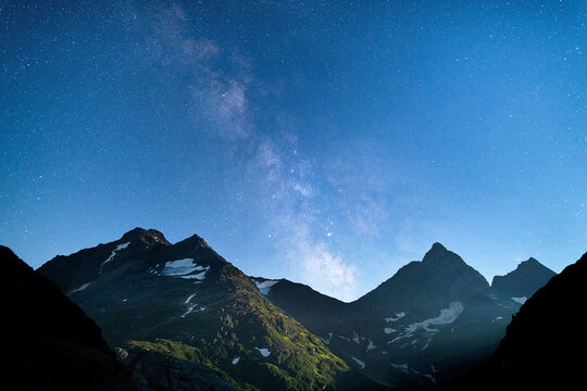Milky Way over the Swiss Alps near the Susten Pass, Switzerland