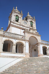 Fototapeta na wymiar Sanctuary of Our Lady of Nazare catholic church in Nazare, Portugal