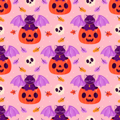 Vector Halloween stickers holiday decorative. Autumn design