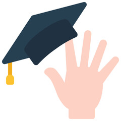 Throw Graduation Cap Icon