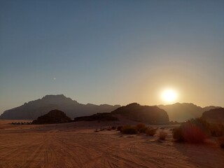 sunrise in the mountains
