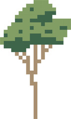 Fototapeta premium simplicity tree freehand pixel flat design 