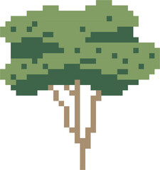 Obraz premium simplicity tree freehand pixel flat design 