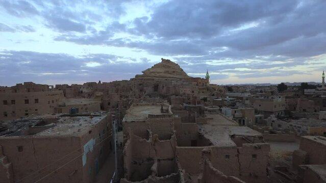 Panorama of the ancient city of Shali in the Siwa Oasis, Egypt