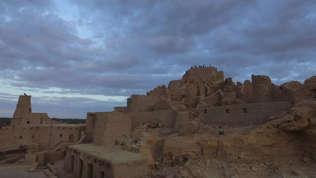 Panorama of the ancient city of Shali in the Siwa Oasis, Egypt