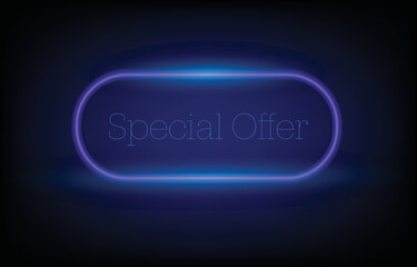 Abstract neon capsule that can use marketing and campaign background. Special offer program.