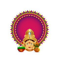 Obraz premium Navratri indian festival discount card