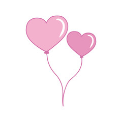 Fototapeta na wymiar doodle love balloon heart romantic 