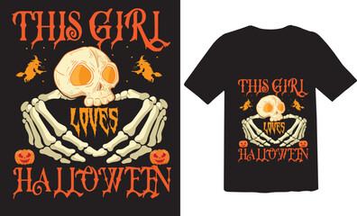 This girl loves Halloween t-shirt designs. 