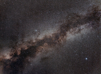 Bright Milky way widefield, galaxy astrophotography shiny