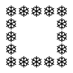 Square frame with snowflakes. vector eps10. - 531478194