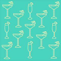 A collection of vector symbols in a fashionable flat style on a white background.A set of icons with drinks,A set of cold drinks,cocktail