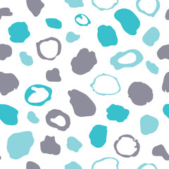 Monochrome hand drawn stones, shapes pattern.