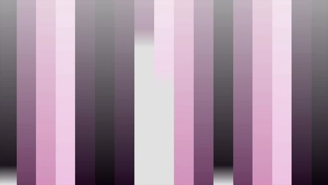 Animated background of colorful stripes streams. Motion. Straight colorful stripes move in stream. Simple straight stripes move on white background. Stylish striped animation for transitions