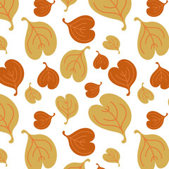 Leaf fall pattern4. Autumn pattern with yellow and orange leaves. Suitable for wrapping paper and all kinds of prints.