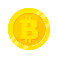 Bitcoin icon sign payment symbol. Colored. Cryptocurrency logo.
Vector illustration cartoon flat icon isolated on white background.