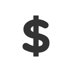 American dollar currency or dollar symbol flat icon for apps and websites. Vector illustration  icon isolated on white background.