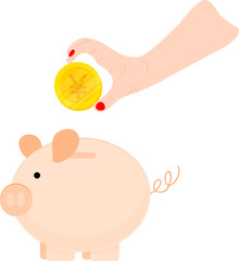 China Flag hand drawn,Renminbi hand drawn