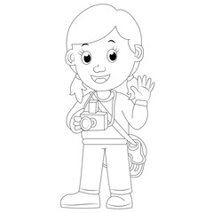 funny kids activates coloring page