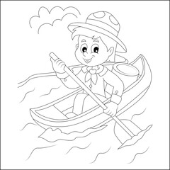 funny kids activities coloring page