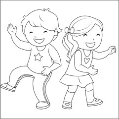 funny kids activities coloring page