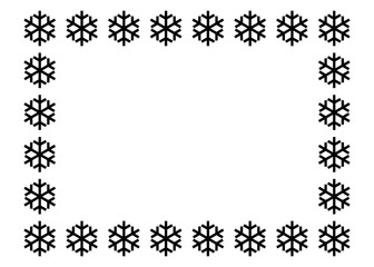Rectangular frame with snowflakes. vector eps10. - 531482336