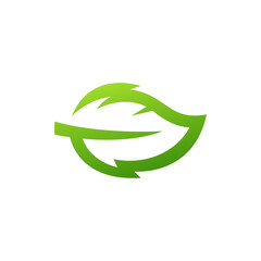 medical leaf logo herbal green