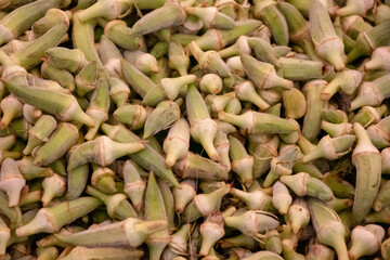 Okra - Fresh and organic vegetables at farmers market - Turkish Market