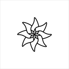 Flower icon., Flower icon vector isolated on white background. Flower icon illustration.