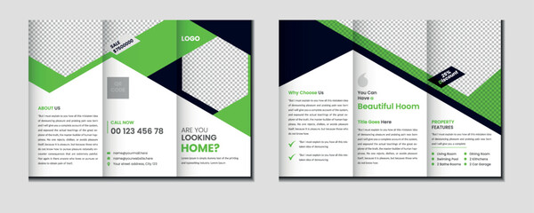 Real estate trifold brochure template