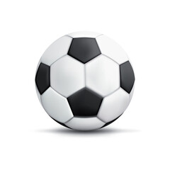 Naklejka premium Football, soccer ball isolated on white background, 3d soccer ball, vector illustration in 3d 