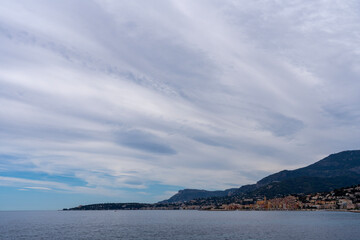 view of the bay of menton France