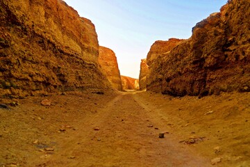 Canyon road in the egyiptian desert