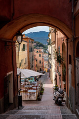 old street in the town of imperia