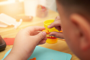 child play play dough as toy for education
